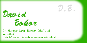 david bokor business card